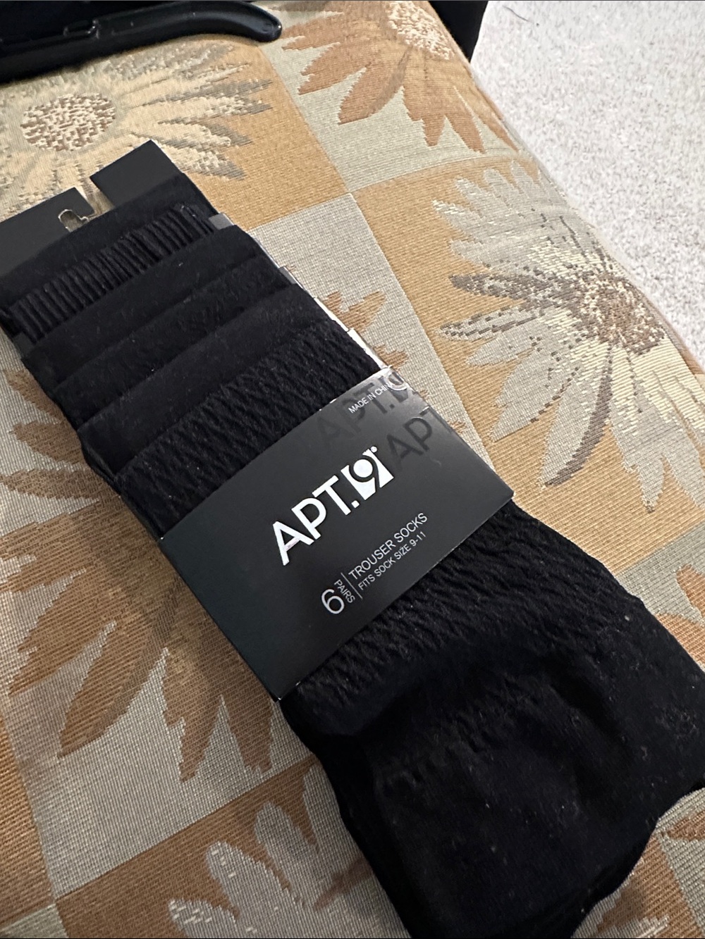 Apt. 9 Men’s Black Dress Trouser Socks - 6 Pack